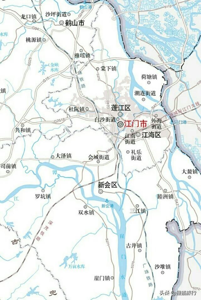 广东省阳江市地图，湛江茂名阳江城建对比（中国旅游地图揽胜-广东阳江）