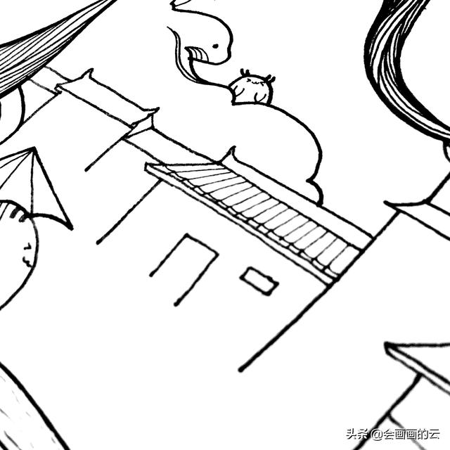 小溪上的桥如何画简笔画，简笔画过程图遇见一座城