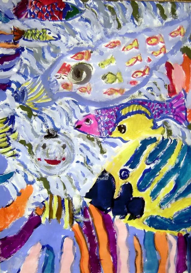 以夏天为主题的儿童画，儿童节童画欣赏