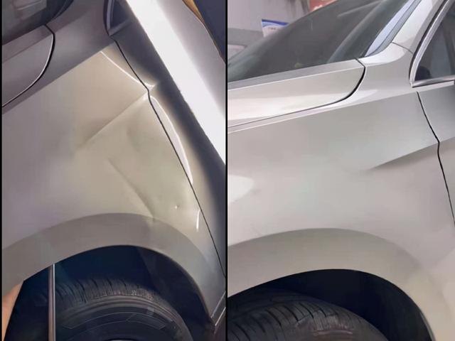 汽车凹陷无痕修复的3种专业方法，车门凹坑无痕修复一般通过哪些孔位修复