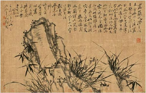 郑板桥兰竹图艺术鉴赏，扬州八怪之一郑板桥笔下兰花竹子