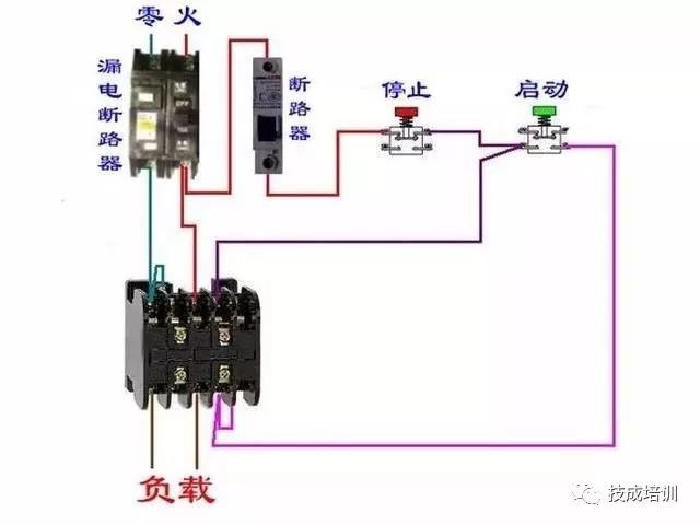 回路开关接线图，断路器接触器控制回路线路图（电工必备，电路图与接线图大全）