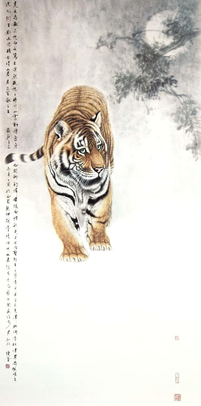 画虎怎么画才好，老虎画法-陈家明画虎