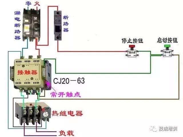 回路开关接线图，断路器接触器控制回路线路图（电工必备，电路图与接线图大全）