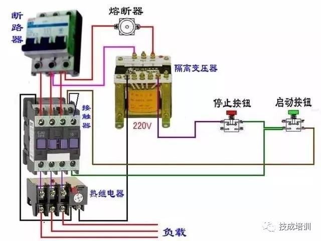 回路开关接线图，断路器接触器控制回路线路图（电工必备，电路图与接线图大全）