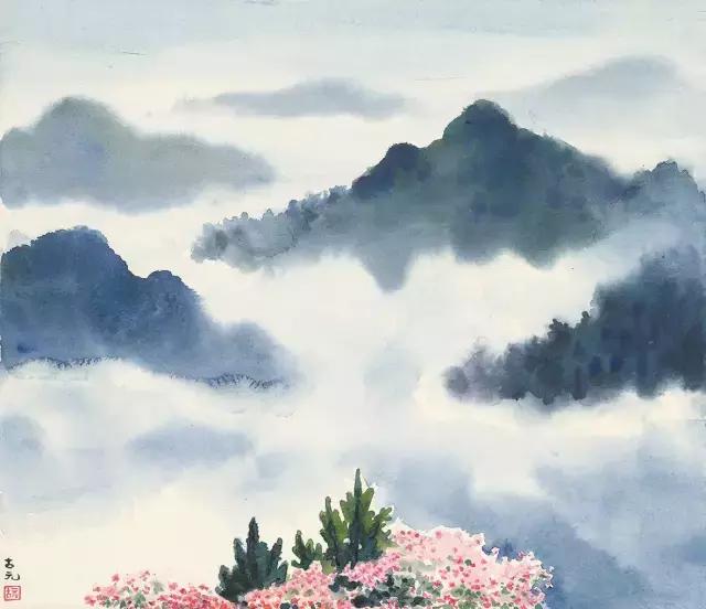 怎么画大林寺桃花诗配画，因画春色撩人把人迷倒