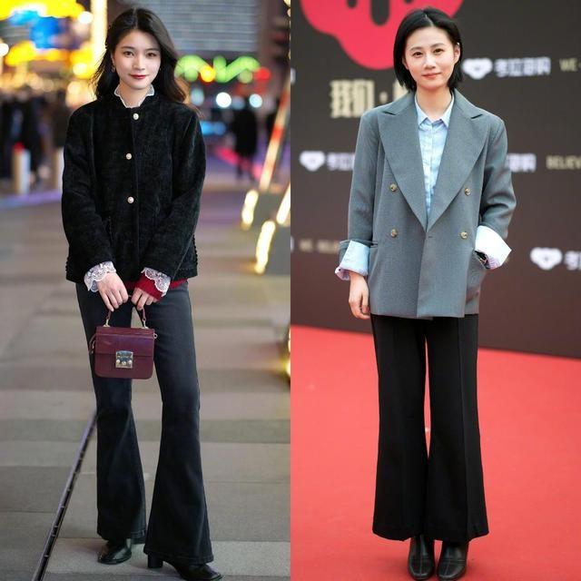 今年春天喇叭裤怎么穿才时髦，今年“封神”的喇叭裤更香