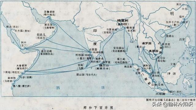 明朝时期绘制的世界地图，明朝时期出现了一幅世界地图