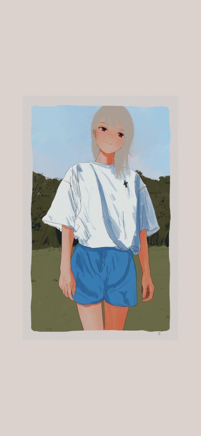 手绘黑白小插画壁纸，黑白风格插画壁纸