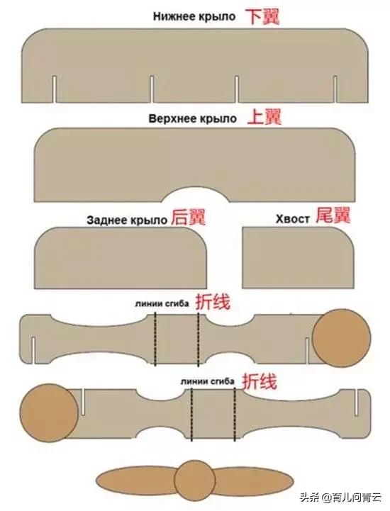 手工小制作飞机，各种各样的手工飞机（手工制作、组装一款炫酷双翼纸飞机）