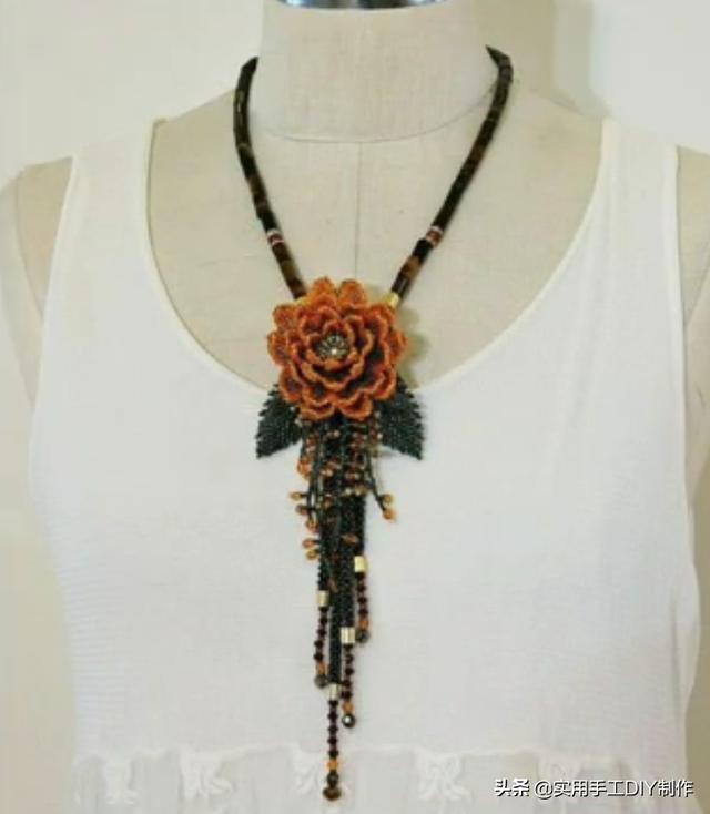 40款时尚的串珠项链，圆珠串珠项链教程大全