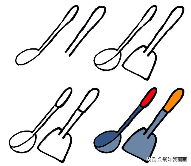 儿童简笔画餐具怎么画，几笔画出厨具简笔画全集