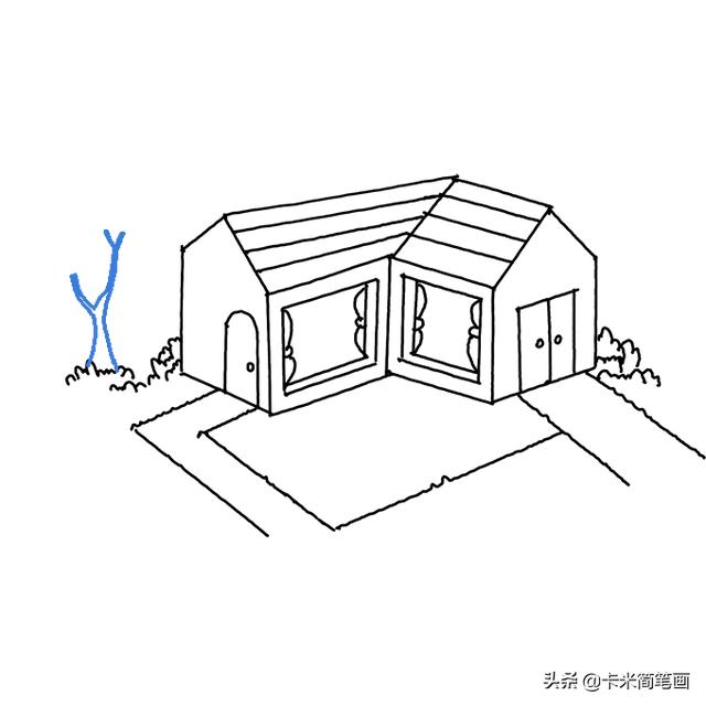 儿童画房子漂亮又简单画法，儿童画房子简图