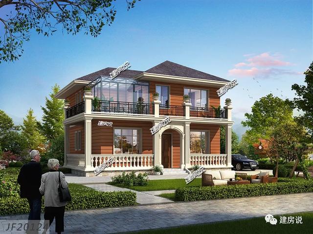 简洁大气实用二层别墅，20×12米二层现代别墅