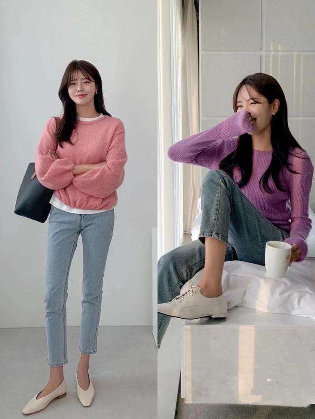 套头长款毛衣怎么搭配才好看，基础款毛衣也吸睛
