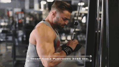 手臂肱三头肌锻炼方案，3个动作练厚肱三头肌