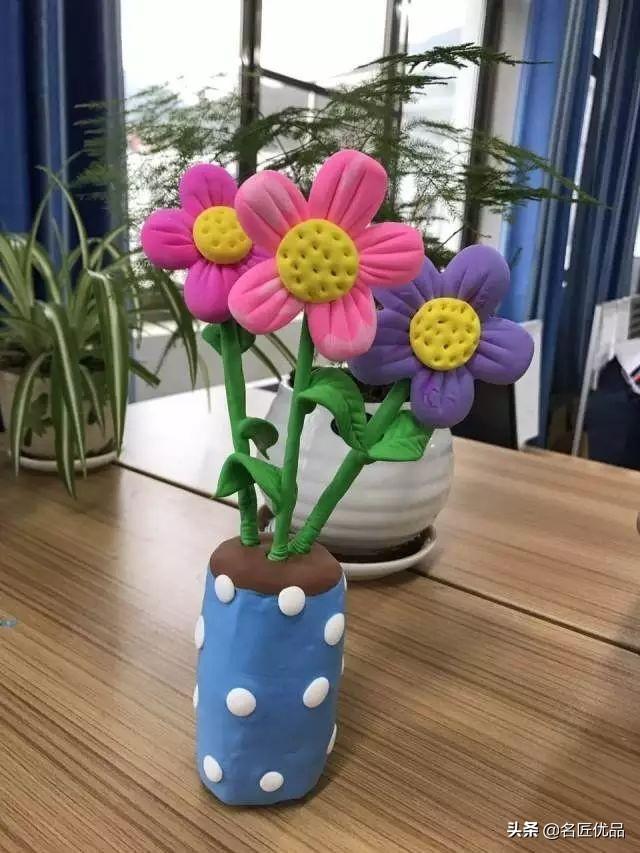 怎么用粘土做花的简单方法，粘土手工厉害了