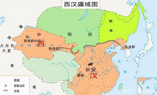 汉长城分布图，从长城的起点看汉地十八省