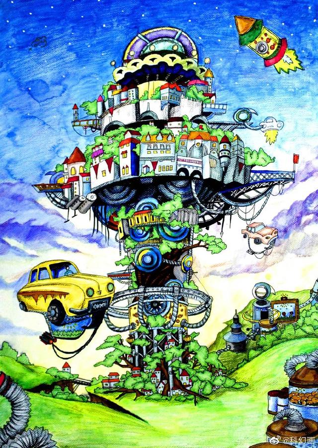 儿童科幻画图片大全，超全超经典科幻画（少年儿童科幻画大赛作品优秀）