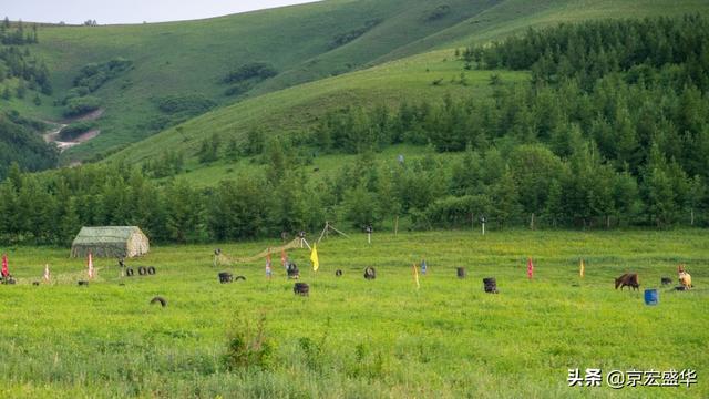承德坝上草原全景，承德如画美景丰宁坝上草原