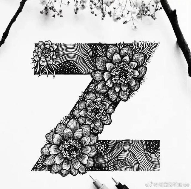 好看的英文字母设计，好看的英文手绘设计（英文字母设计！插画风）