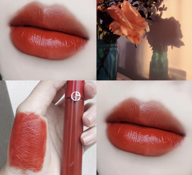 阿玛尼405唇釉，阿玛尼405唇釉黄皮试色（断货王阿玛尼405唇釉试色）