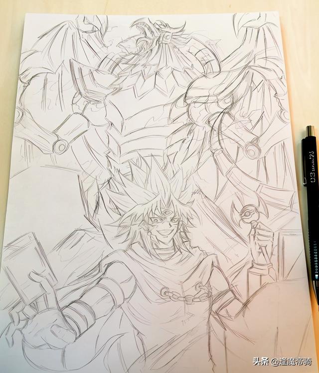 民间画师手绘三幻神，二郎神q版手绘