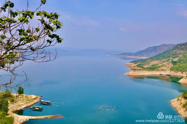 李庄黄河大堤风景区，黄河边青山绿水