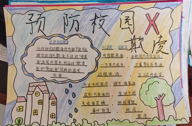 防欺凌手抄报内容文字，防校园欺凌手抄报内容文字