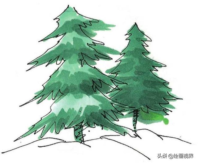 马克笔绘画风景，简单的风景画教程马克笔（创意儿童画—巧手绘画美丽的马克笔风景绘画）