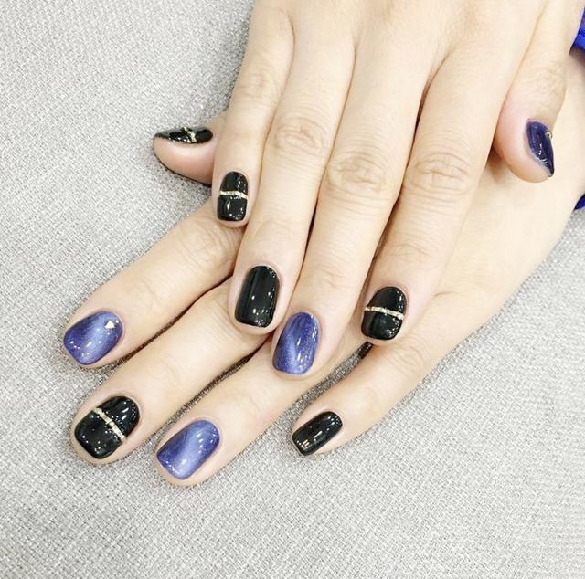 自然的猫眼美甲，超闪的猫眼美甲，美爆了！