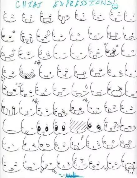 简笔画表情包萌表情 可爱,很萌的简笔画表情