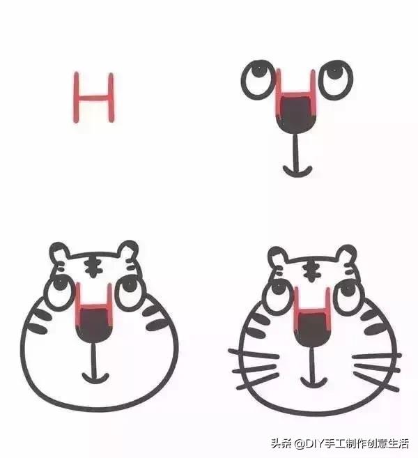 数字动物简笔画，数字小动物简笔画简单又漂亮（用数字1到6画各种小动物）