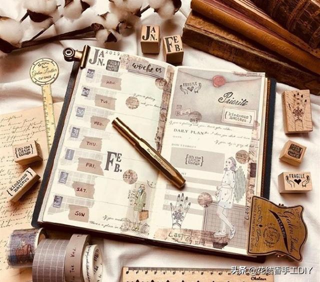 简单又好看的手帐diy，10组彩色简单易学的手帐排版设计~需要的转走吧