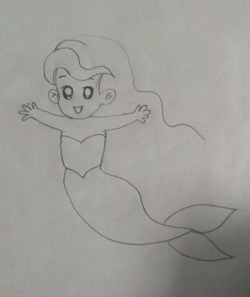小美人鱼怎么画，美人鱼简笔画教程简单好看（简简单单，教你画一个美人鱼）