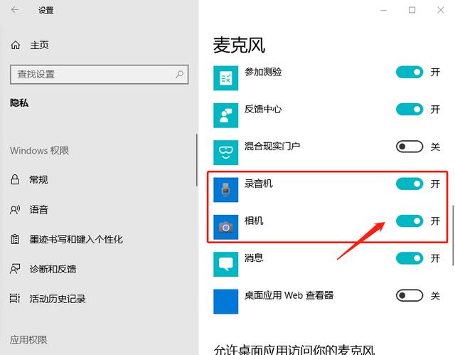 麦克风显示正常但没声音，可能是这个设置没打开