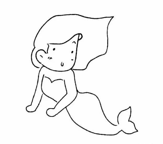 小美人鱼怎么画，美人鱼简笔画教程简单好看（简简单单，教你画一个美人鱼）