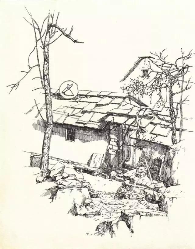简单好画的风景速写 初学者，老师都是从基础画起来的
