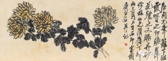 齐白石琉璃画梅兰竹菊，东篱佳色齐白石