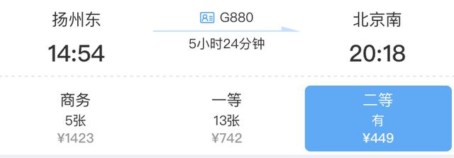 扬州首发高铁时间，扬州首趟进京高铁出发