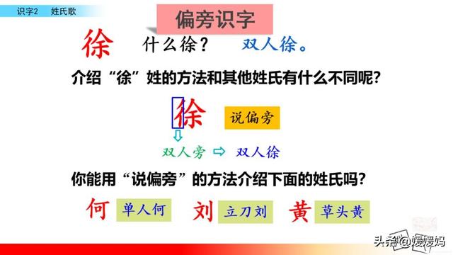 小学一年级语文下册识字2姓氏歌，最好听的语文，《姓氏歌》