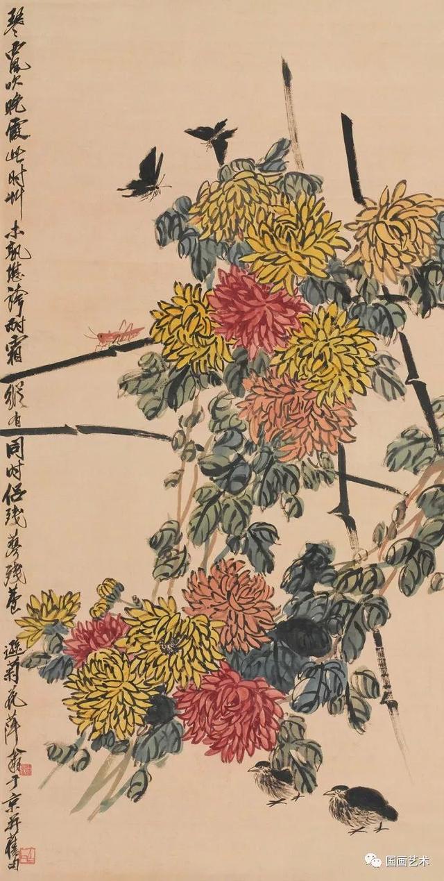 齐白石琉璃画梅兰竹菊，东篱佳色齐白石