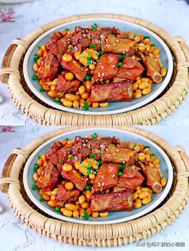 黄豆烧排骨简单做法，这样做的黄豆烧排骨香而不腻