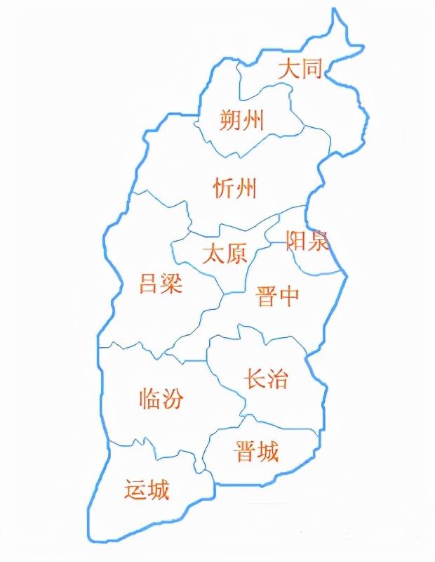 山西旅游景点地图，山西省的旅游景点方位图（城市地图山西）