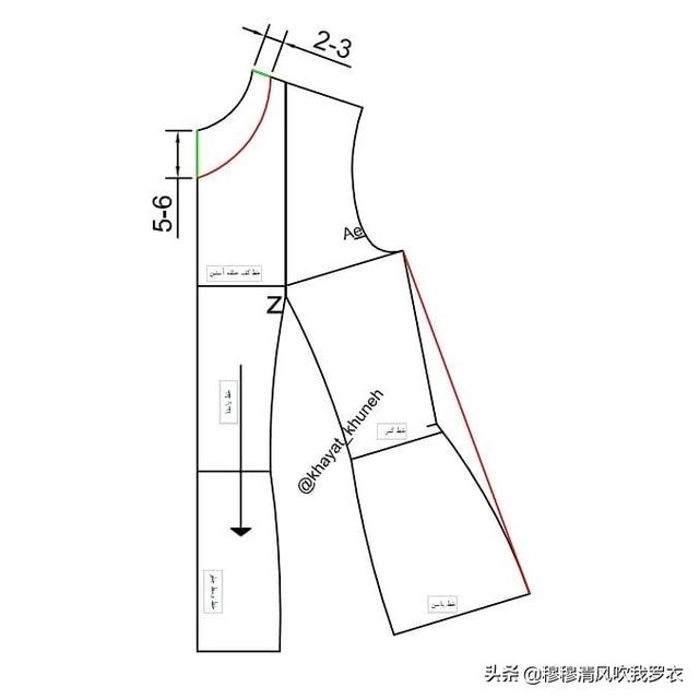 金丝绒宽松上衣裁剪图，洋气的打底衫裁剪图半圆领高领优雅漂亮的针织衫常用领型丝绒上衣