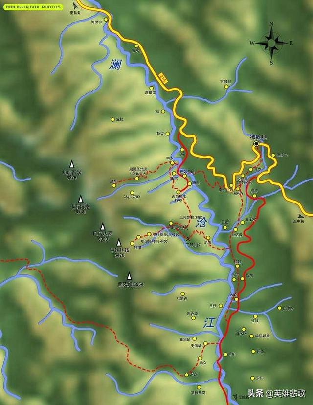 梅里雪山4200海拔观景台，梅里雪山海拔仅6740米