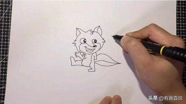 狐假虎威怎么画，狐假虎威简笔画儿童画