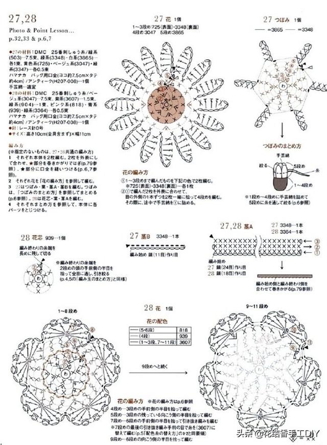 钩针编织有几种钩针法，关于钩针编织的所以疑难杂症都有解释