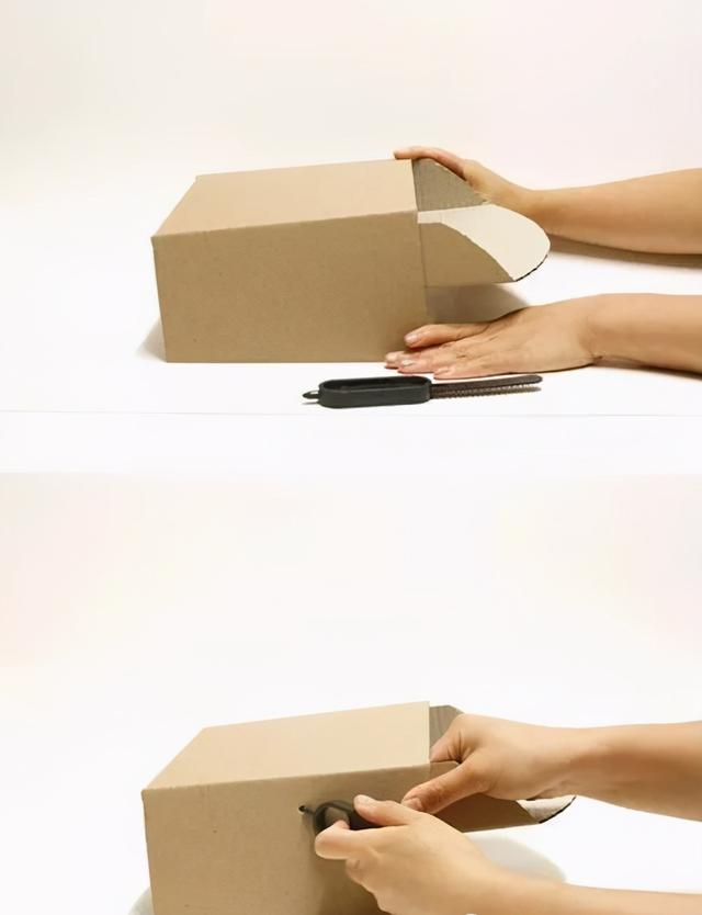 纸板自制收纳盒简单教程，家里的废弃纸板
