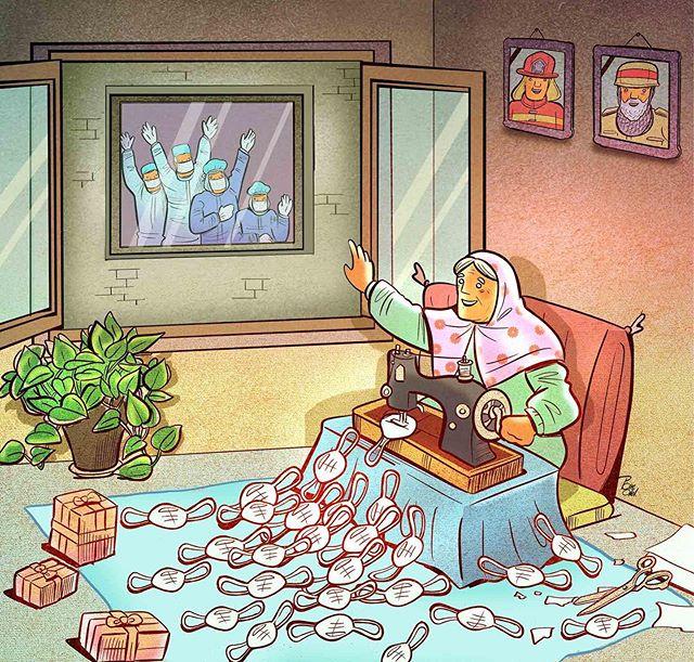 手绘漫画谢医护图片 送给医生的礼物图画